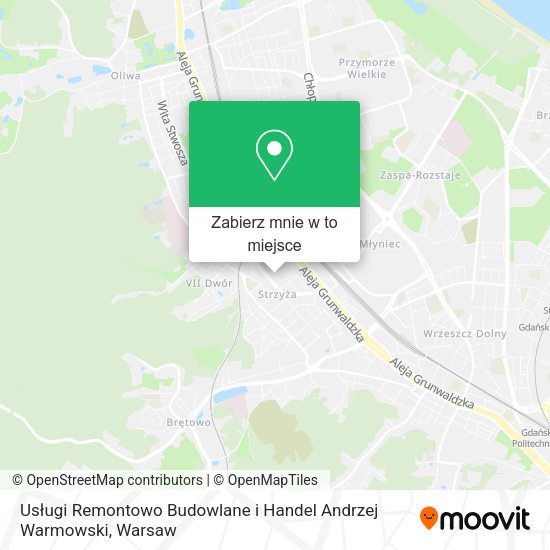 Mapa Usługi Remontowo Budowlane i Handel Andrzej Warmowski