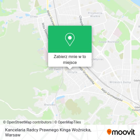 Mapa Kancelaria Radcy Prawnego Kinga Woźnicka