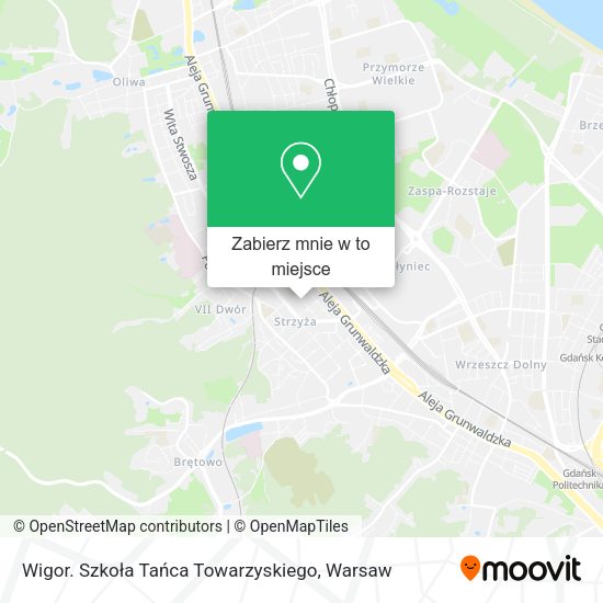 Mapa Wigor. Szkoła Tańca Towarzyskiego