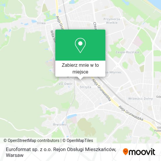 Mapa Euroformat sp. z o.o. Rejon Obsługi Mieszkańców