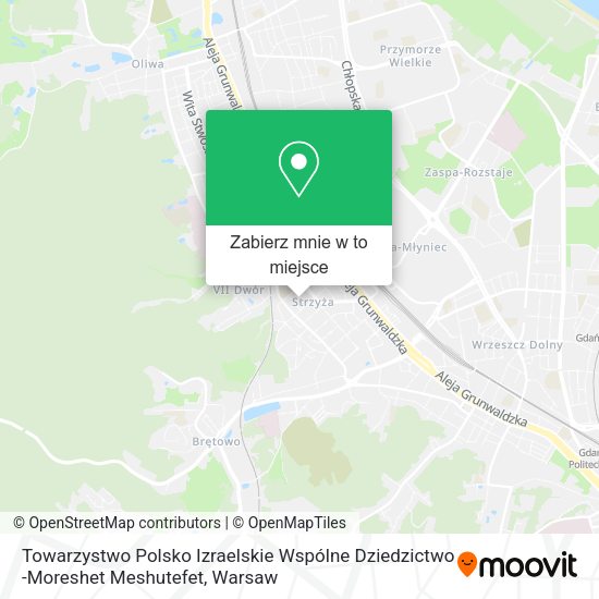 Mapa Towarzystwo Polsko Izraelskie Wspólne Dziedzictwo -Moreshet Meshutefet