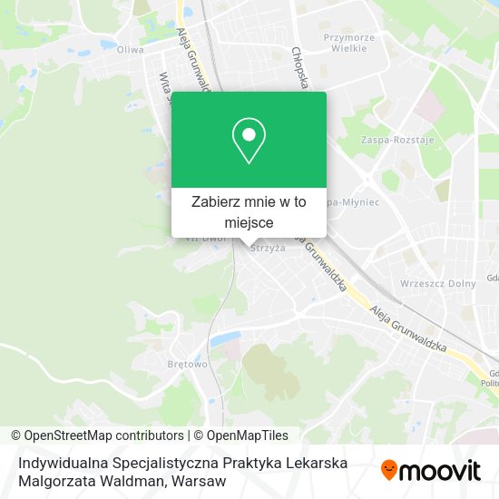 Mapa Indywidualna Specjalistyczna Praktyka Lekarska Malgorzata Waldman