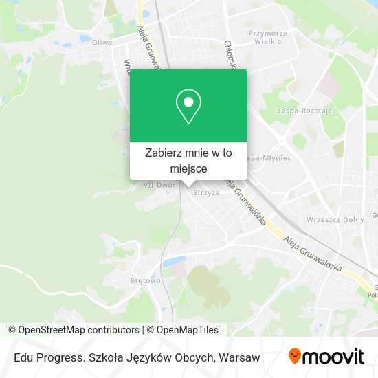 Mapa Edu Progress. Szkoła Języków Obcych