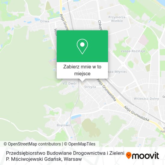 Mapa Przedsiębiorstwo Budowlane Drogownictwa i Zieleni P. Mściwojewski Gdańsk