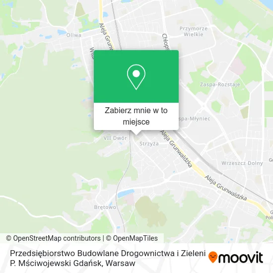 Mapa Przedsiębiorstwo Budowlane Drogownictwa i Zieleni P. Mściwojewski Gdańsk