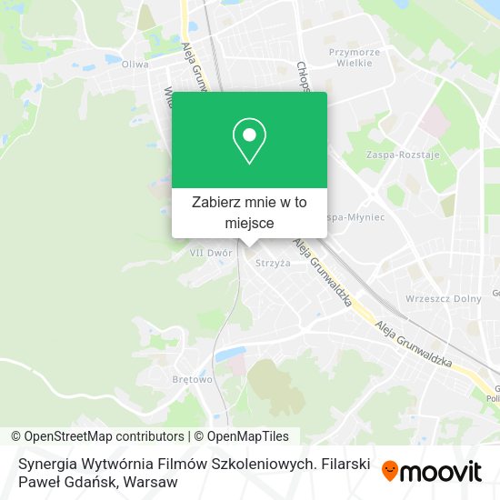 Mapa Synergia Wytwórnia Filmów Szkoleniowych. Filarski Paweł Gdańsk