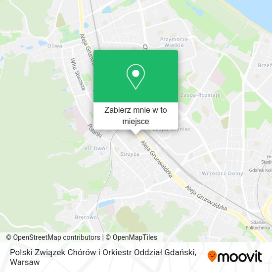 Mapa Polski Związek Chórów i Orkiestr Oddział Gdański