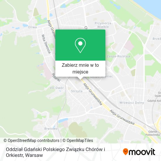 Mapa Oddział Gdański Polskiego Związku Chórów i Orkiestr