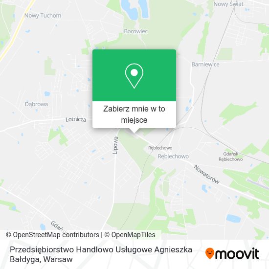 Mapa Przedsiębiorstwo Handlowo Usługowe Agnieszka Bałdyga