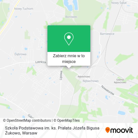 Mapa Szkoła Podstawowa im. ks. Prałata Józefa Bigusa Żukowo