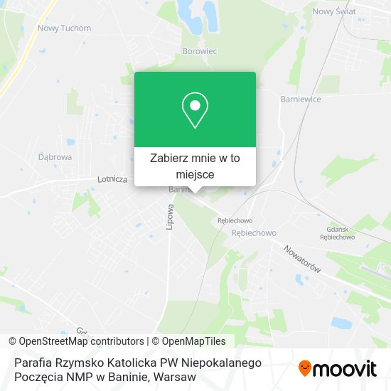 Mapa Parafia Rzymsko Katolicka PW Niepokalanego Poczęcia NMP w Baninie