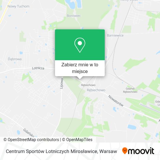 Mapa Centrum Sportów Lotniczych Mirosławice