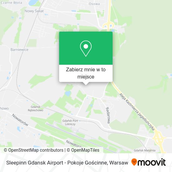 Mapa Sleepinn Gdansk Airport - Pokoje Gościnne