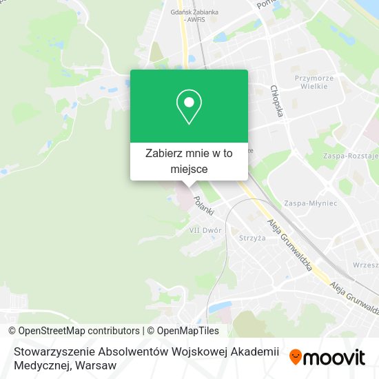 Mapa Stowarzyszenie Absolwentów Wojskowej Akademii Medycznej