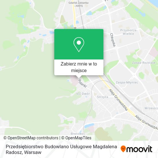 Mapa Przedsiębiorstwo Budowlano Usługowe Magdalena Radosz