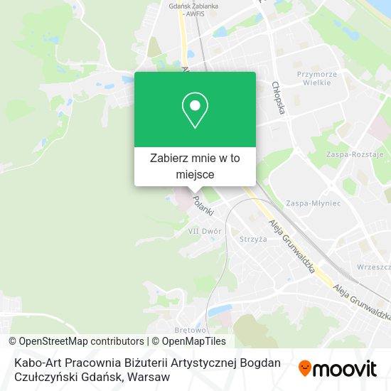 Mapa Kabo-Art Pracownia Biżuterii Artystycznej Bogdan Czułczyński Gdańsk