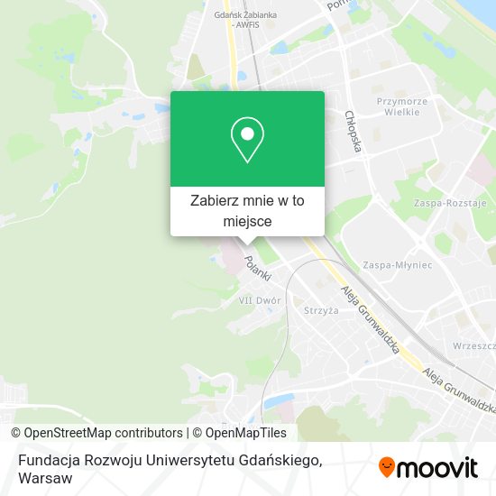 Mapa Fundacja Rozwoju Uniwersytetu Gdańskiego