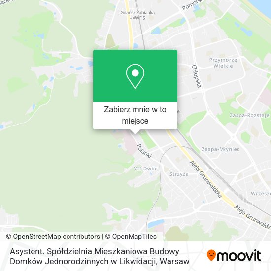 Mapa Asystent. Spółdzielnia Mieszkaniowa Budowy Domków Jednorodzinnych w Likwidacji