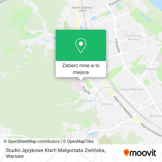 Mapa Studio Językowe Klart! Małgorzata Zielińska