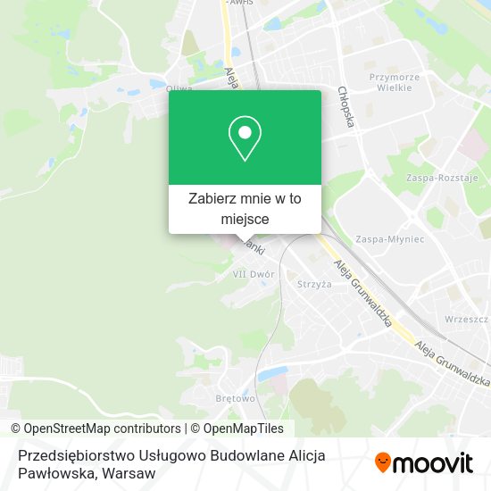 Mapa Przedsiębiorstwo Usługowo Budowlane Alicja Pawłowska