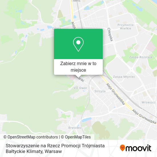 Mapa Stowarzyszenie na Rzecz Promocji Trójmiasta Bałtyckie Klimaty