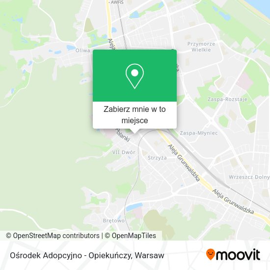 Mapa Ośrodek Adopcyjno - Opiekuńczy