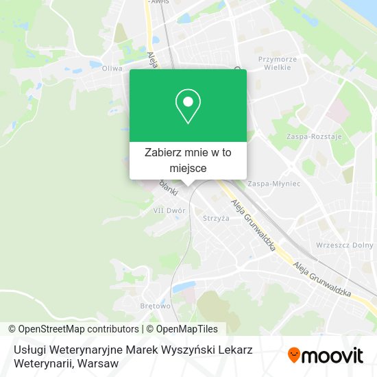 Mapa Usługi Weterynaryjne Marek Wyszyński Lekarz Weterynarii