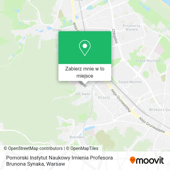 Mapa Pomorski Instytut Naukowy Imienia Profesora Brunona Synaka