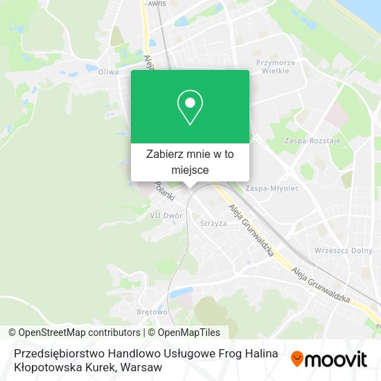 Mapa Przedsiębiorstwo Handlowo Usługowe Frog Halina Kłopotowska Kurek