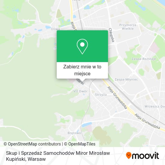 Mapa Skup i Sprzedaż Samochodów Miror Mirosław Kupiński