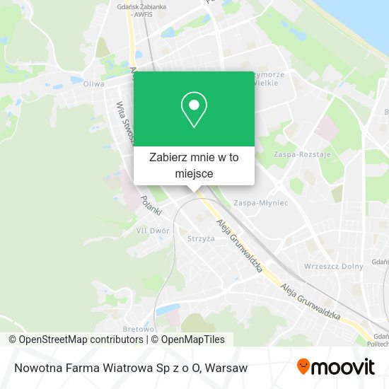 Mapa Nowotna Farma Wiatrowa Sp z o O