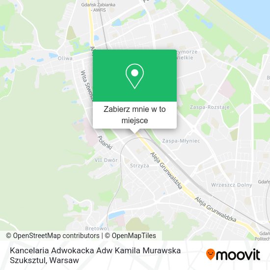 Mapa Kancelaria Adwokacka Adw Kamila Murawska Szuksztul