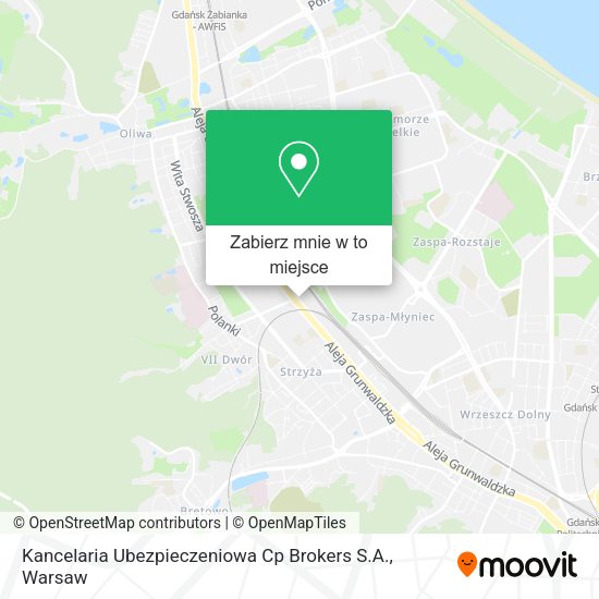 Mapa Kancelaria Ubezpieczeniowa Cp Brokers S.A.