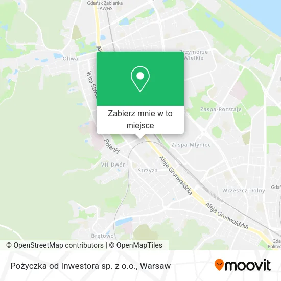Mapa Pożyczka od Inwestora sp. z o.o.