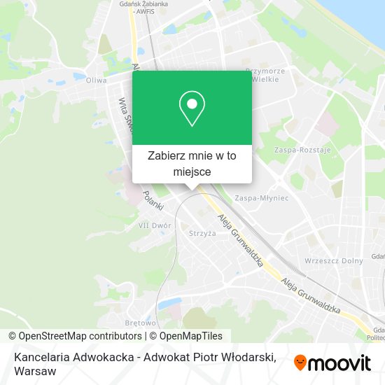 Mapa Kancelaria Adwokacka - Adwokat Piotr Włodarski