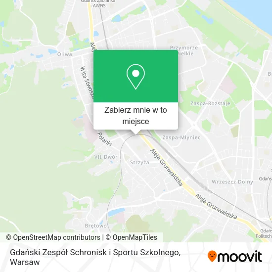 Mapa Gdański Zespół Schronisk i Sportu Szkolnego