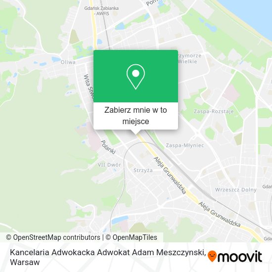 Mapa Kancelaria Adwokacka Adwokat Adam Meszczynski