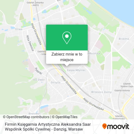 Mapa Firmin Księgarnia Artystyczna Aleksandra Saar Wspólnik Spółki Cywilnej - Danzig