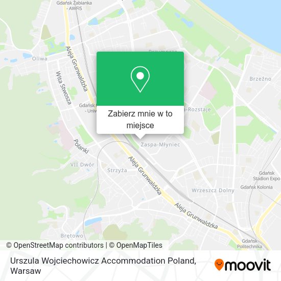 Mapa Urszula Wojciechowicz Accommodation Poland