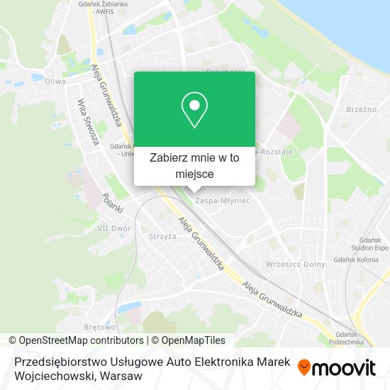 Mapa Przedsiębiorstwo Usługowe Auto Elektronika Marek Wojciechowski