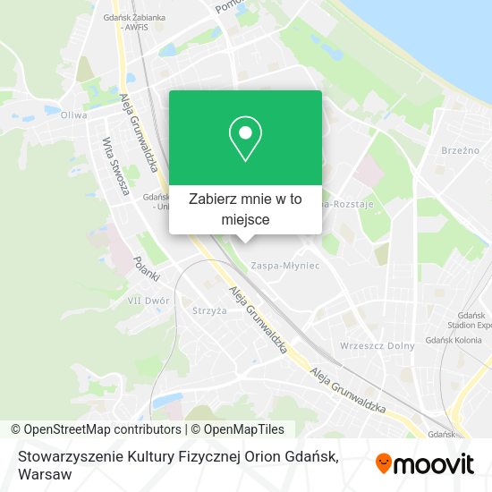 Mapa Stowarzyszenie Kultury Fizycznej Orion Gdańsk