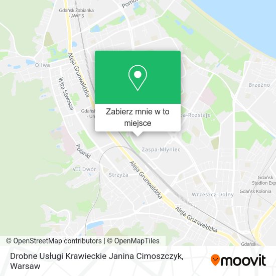 Mapa Drobne Usługi Krawieckie Janina Cimoszczyk