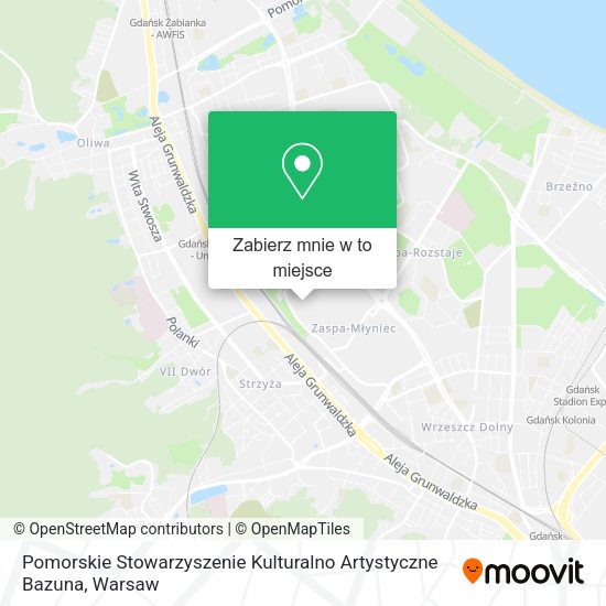 Mapa Pomorskie Stowarzyszenie Kulturalno Artystyczne Bazuna