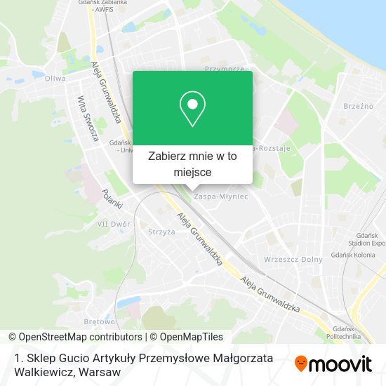 Mapa 1. Sklep Gucio Artykuły Przemysłowe Małgorzata Walkiewicz