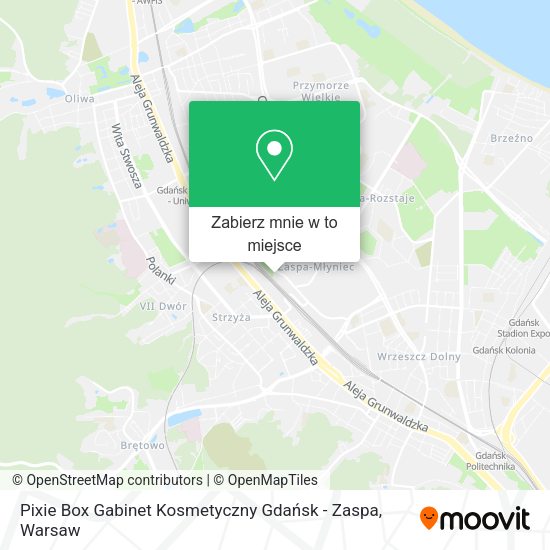 Mapa Pixie Box Gabinet Kosmetyczny Gdańsk - Zaspa