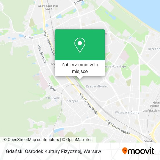 Mapa Gdański Ośrodek Kultury Fizycznej