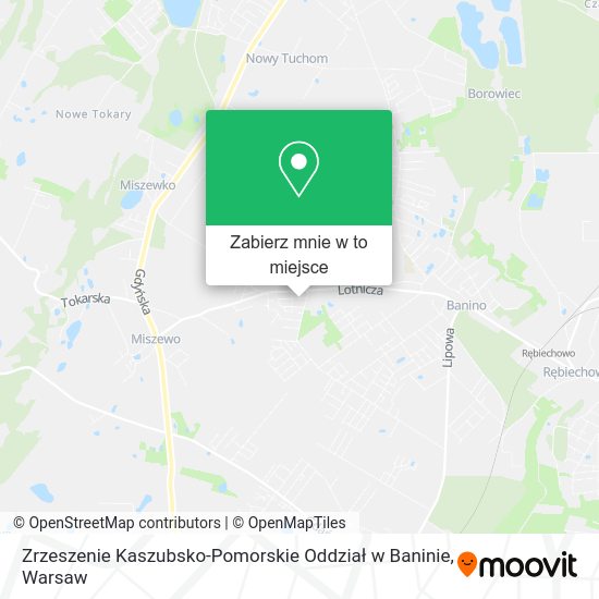 Mapa Zrzeszenie Kaszubsko-Pomorskie Oddział w Baninie