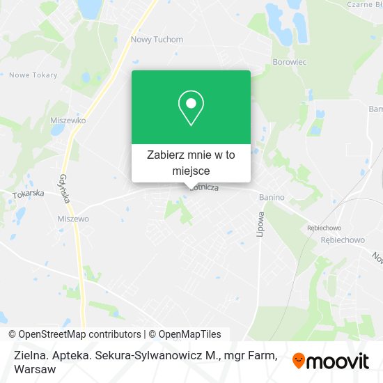 Mapa Zielna. Apteka. Sekura-Sylwanowicz M., mgr Farm