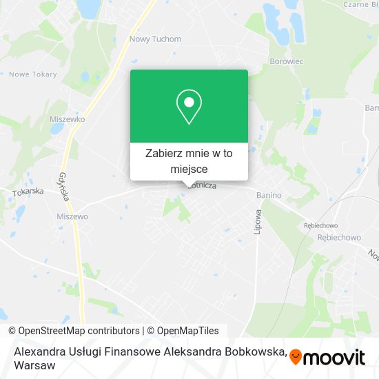 Mapa Alexandra Usługi Finansowe Aleksandra Bobkowska