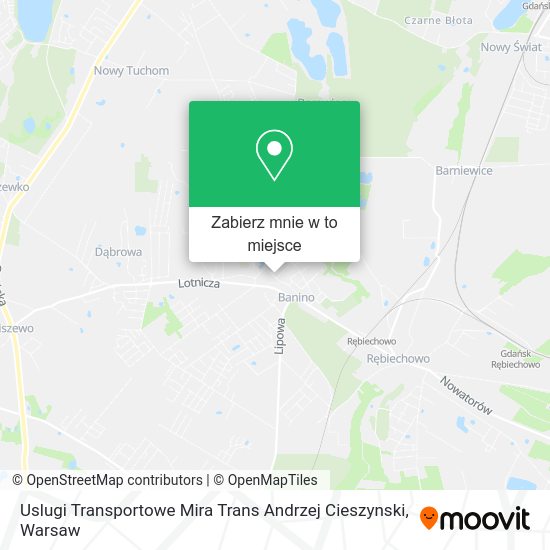 Mapa Uslugi Transportowe Mira Trans Andrzej Cieszynski